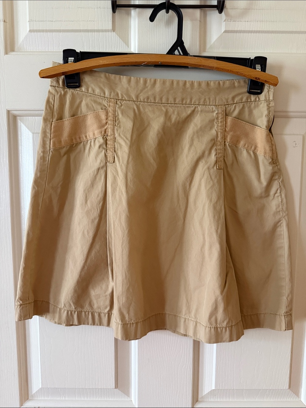 J. Crew Beige A-Line classic twill weathered Cotton Skort with Panel Accents